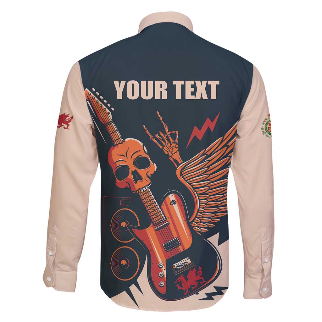 Rock and Roll Skull Guitar Family Matching Summer Maxi Dress and Hawaiian Shirt Welsh Dragon - Wonder Print Shop