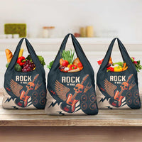 Rock and Roll Skull Guitar Grocery Bag Welsh Dragon