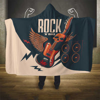 Rock and Roll Skull Guitar Hooded Blanket Welsh Dragon