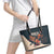 Rock and Roll Skull Guitar Leather Tote Bag Welsh Dragon - Wonder Print Shop