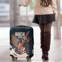 Rock and Roll Skull Guitar Luggage Cover Welsh Dragon - Wonder Print Shop