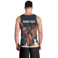 Rock and Roll Skull Guitar Men Tank Top Welsh Dragon - Wonder Print Shop