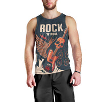 Rock and Roll Skull Guitar Men Tank Top Welsh Dragon - Wonder Print Shop