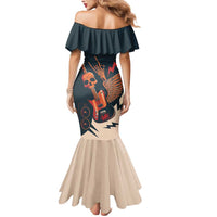 Rock and Roll Skull Guitar Mermaid Dress Welsh Dragon - Wonder Print Shop