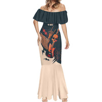 Rock and Roll Skull Guitar Mermaid Dress Welsh Dragon - Wonder Print Shop
