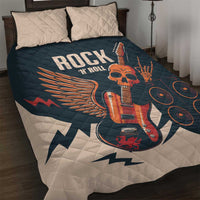 Rock and Roll Skull Guitar Quilt Bed Set Welsh Dragon - Wonder Print Shop