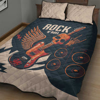 Rock and Roll Skull Guitar Quilt Bed Set Welsh Dragon - Wonder Print Shop