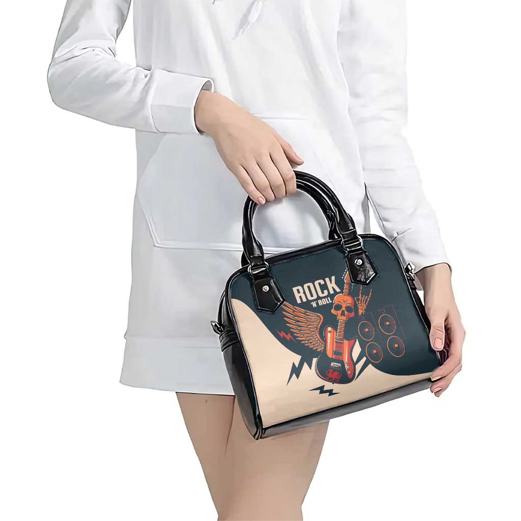 Rock and Roll Skull Guitar Shoulder Handbag Welsh Dragon