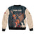 Rock and Roll Skull Guitar Sleeve Zip Bomber Jacket Welsh Dragon - Wonder Print Shop