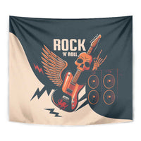 Rock and Roll Skull Guitar Tapestry Welsh Dragon - Wonder Print Shop