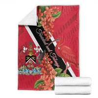Trinidad and Tobago Blanket Scarlet Ibis With Chaconia Flower