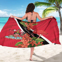 Trinidad and Tobago Sarong Scarlet Ibis With Chaconia Flower - Wonder Print Shop
