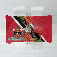 Trinidad and Tobago Tablecloth Scarlet Ibis With Chaconia Flower - Wonder Print Shop