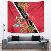 Trinidad and Tobago Tapestry Scarlet Ibis With Chaconia Flower - Wonder Print Shop