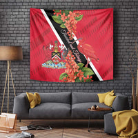 Trinidad and Tobago Tapestry Scarlet Ibis With Chaconia Flower - Wonder Print Shop