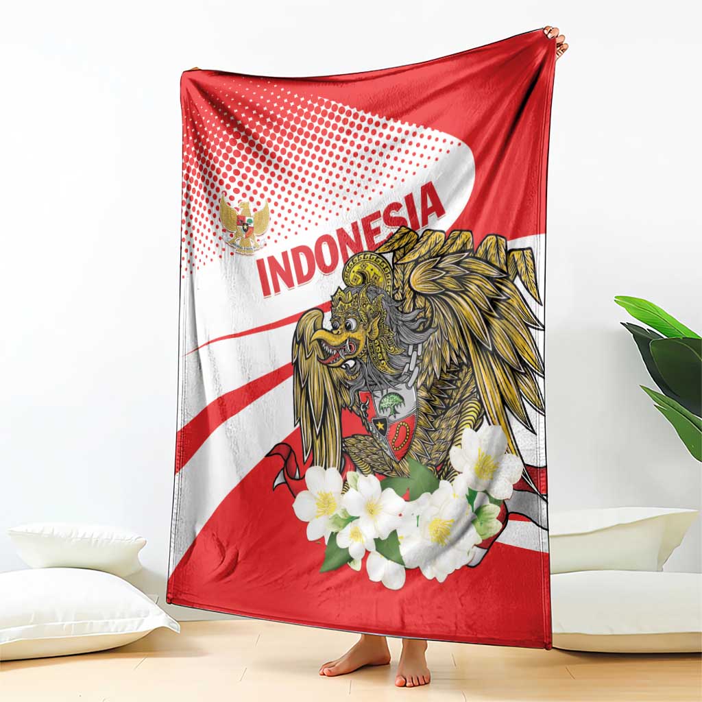 Indonesia Blanket Javan Hawk Eagle Melati Flower