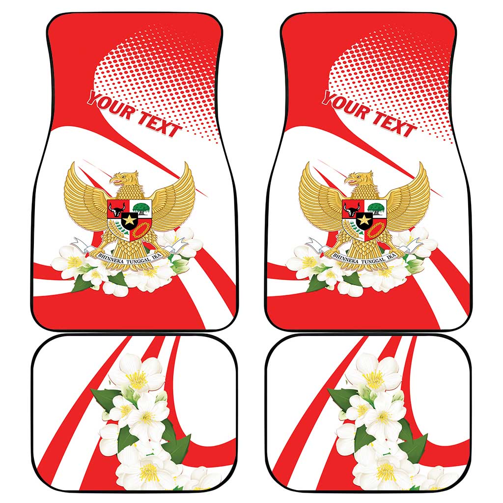 Indonesia Car Mats Javan Hawk Eagle Melati Flower - Wonder Print Shop