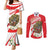 Indonesia Couples Matching Mermaid Dress and Long Sleeve Button Shirt Javan Hawk Eagle Melati Flower