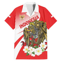 Indonesia Family Matching Mermaid Dress and Hawaiian Shirt Javan Hawk Eagle Melati Flower - Wonder Print Shop