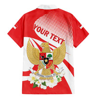 Indonesia Family Matching Mermaid Dress and Hawaiian Shirt Javan Hawk Eagle Melati Flower - Wonder Print Shop