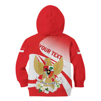 Indonesia Kid Hoodie Javan Hawk Eagle Melati Flower - Wonder Print Shop