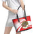 Indonesia Leather Tote Bag Javan Hawk Eagle Melati Flower - Wonder Print Shop