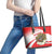 Indonesia Leather Tote Bag Javan Hawk Eagle Melati Flower - Wonder Print Shop