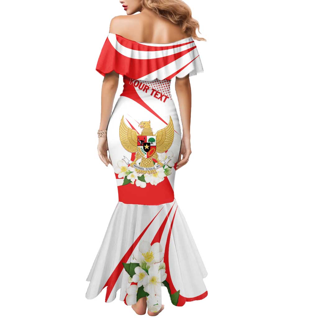 Indonesia Mermaid Dress Javan Hawk Eagle Melati Flower - Wonder Print Shop