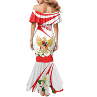 Indonesia Mermaid Dress Javan Hawk Eagle Melati Flower - Wonder Print Shop