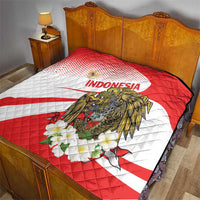 Indonesia Quilt Javan Hawk Eagle Melati Flower - Wonder Print Shop