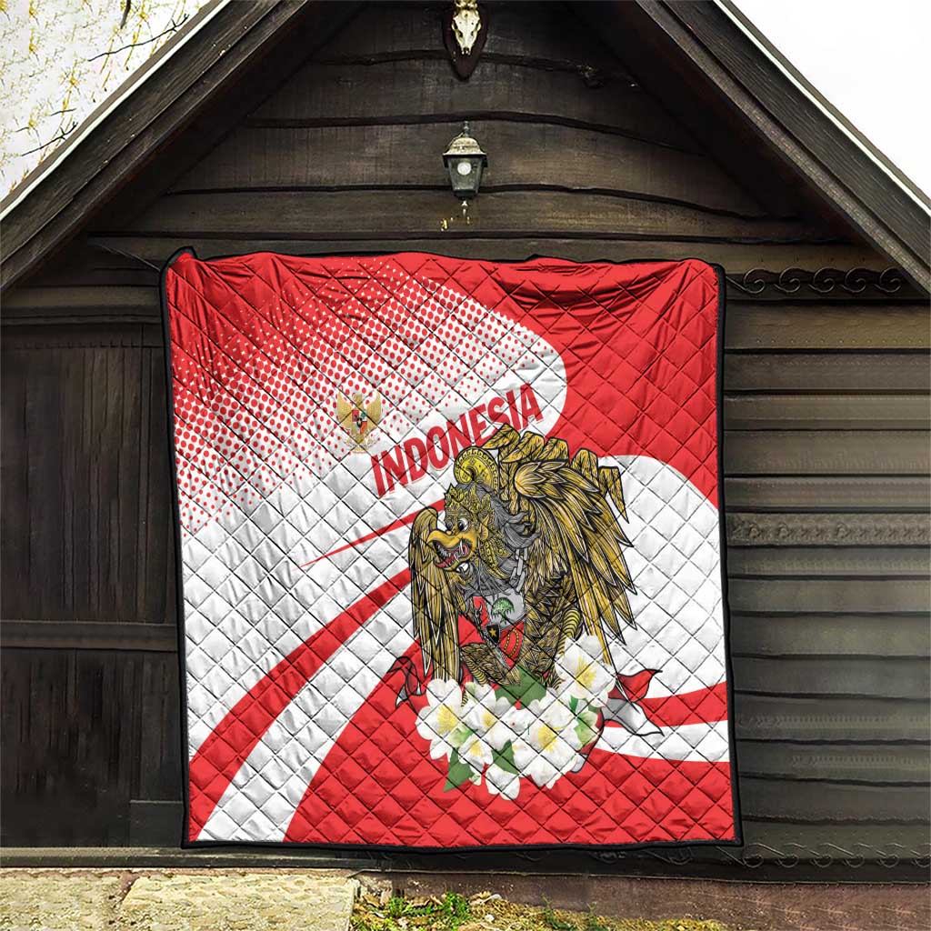 Indonesia Quilt Javan Hawk Eagle Melati Flower - Wonder Print Shop