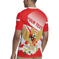 Indonesia Rugby Jersey Javan Hawk Eagle Melati Flower - Wonder Print Shop