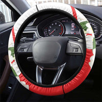 Indonesia Steering Wheel Cover Javan Hawk Eagle Melati Flower - Wonder Print Shop