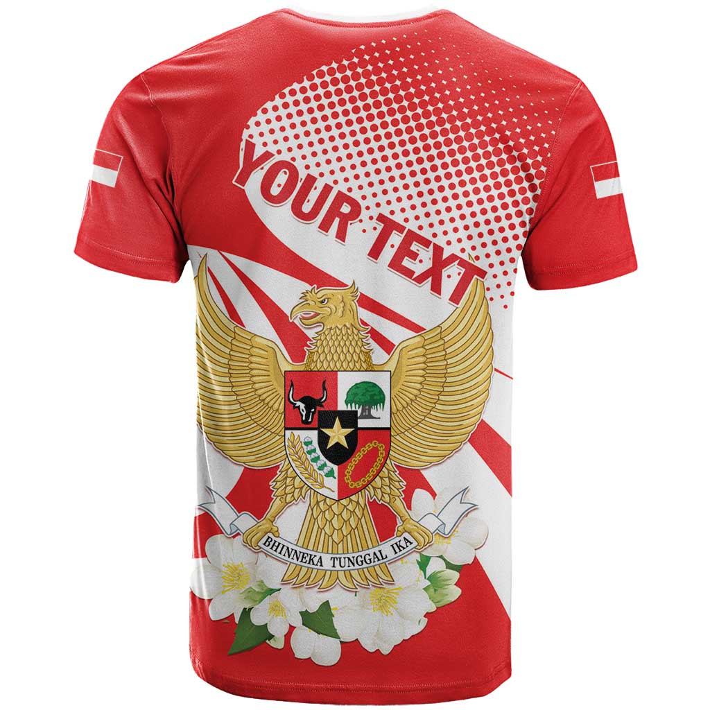 Indonesia T Shirt Javan Hawk Eagle Melati Flower - Wonder Print Shop