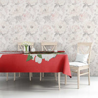 Indonesia Tablecloth Javan Hawk Eagle Melati Flower - Wonder Print Shop