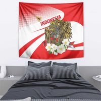 Indonesia Tapestry Javan Hawk Eagle Melati Flower - Wonder Print Shop