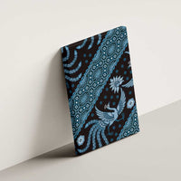 Indonesia Batik Pattern Canvas Wall Art Blue Version - Wonder Print Shop