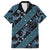 Indonesia Batik Pattern Family Matching Long Sleeve Bodycon Dress and Hawaiian Shirt Blue Version - Wonder Print Shop