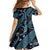 Indonesia Batik Pattern Family Matching Puletasi and Hawaiian Shirt Blue Version - Wonder Print Shop