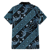Indonesia Batik Pattern Family Matching Puletasi and Hawaiian Shirt Blue Version - Wonder Print Shop