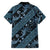 Indonesia Batik Pattern Family Matching Summer Maxi Dress and Hawaiian Shirt Blue Version - Wonder Print Shop
