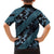 Indonesia Batik Pattern Family Matching Tank Maxi Dress and Hawaiian Shirt Blue Version - Wonder Print Shop
