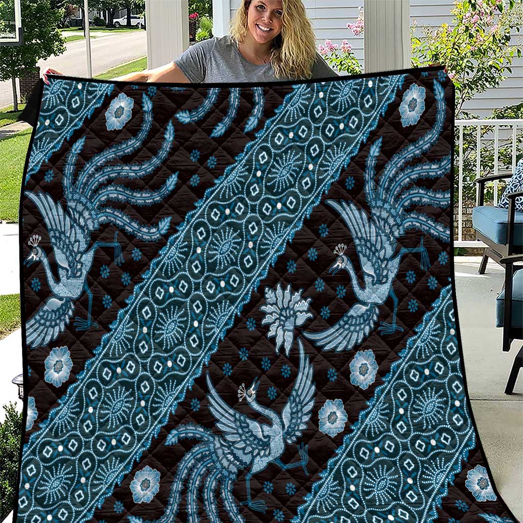 Indonesia Batik Pattern Quilt Blue Version - Wonder Print Shop