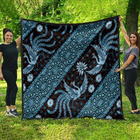 Indonesia Batik Pattern Quilt Blue Version - Wonder Print Shop