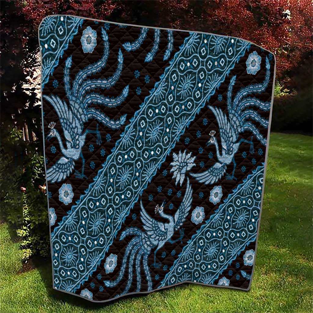 Indonesia Batik Pattern Quilt Blue Version - Wonder Print Shop