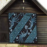 Indonesia Batik Pattern Quilt Blue Version - Wonder Print Shop
