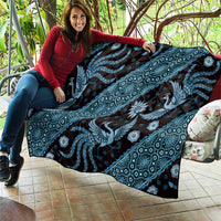 Indonesia Batik Pattern Quilt Blue Version - Wonder Print Shop