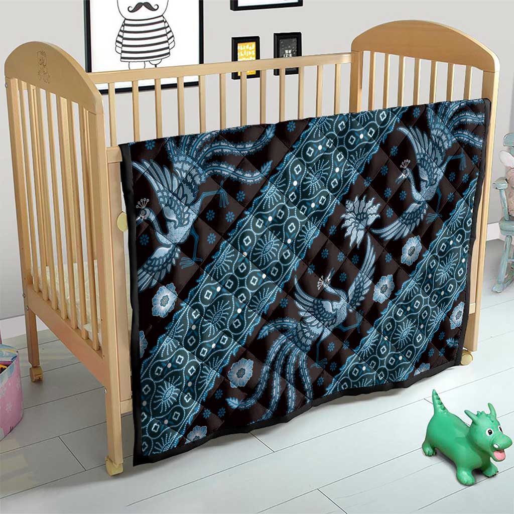 Indonesia Batik Pattern Quilt Blue Version - Wonder Print Shop