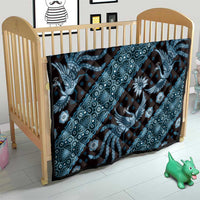 Indonesia Batik Pattern Quilt Blue Version - Wonder Print Shop