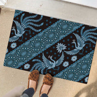 Indonesia Batik Pattern Rubber Doormat Blue Version - Wonder Print Shop